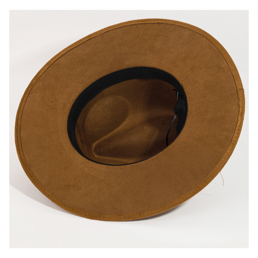 Olive Faux Leather Double Strap Cowboy Hat