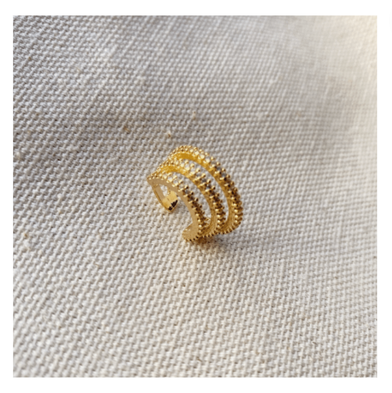 18k Gold Filled Cubic Zirconia Ear Cuff