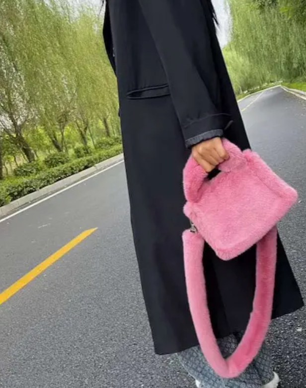 Fluffy Fur Crossbody Bag | Vegan Faux Fur