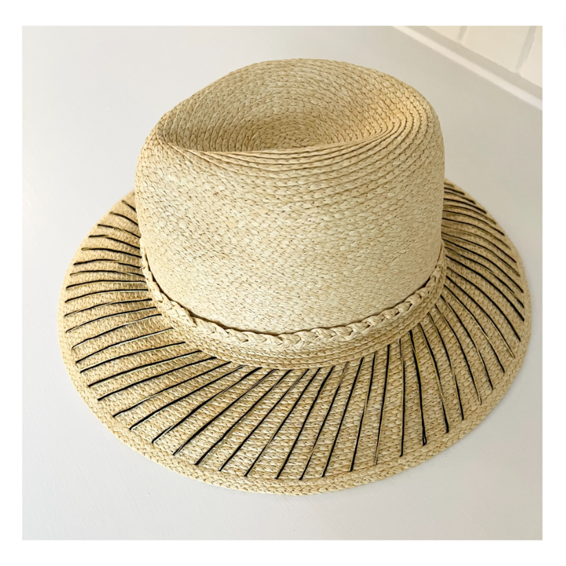 Hand Embroidered Straw Hat