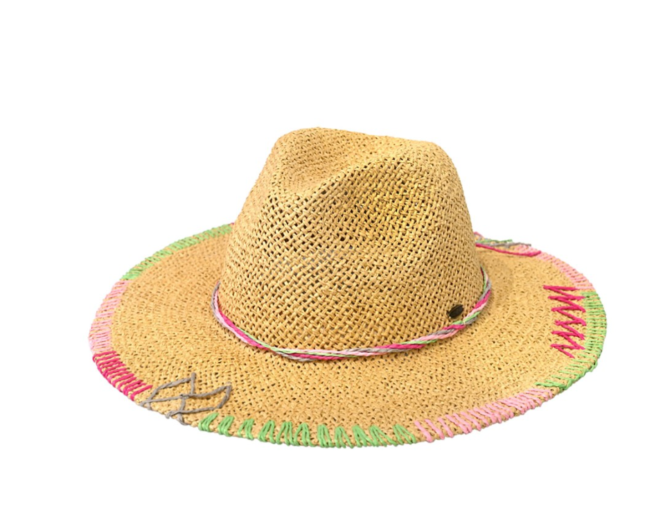 MultiColor Stitch Panama Hat