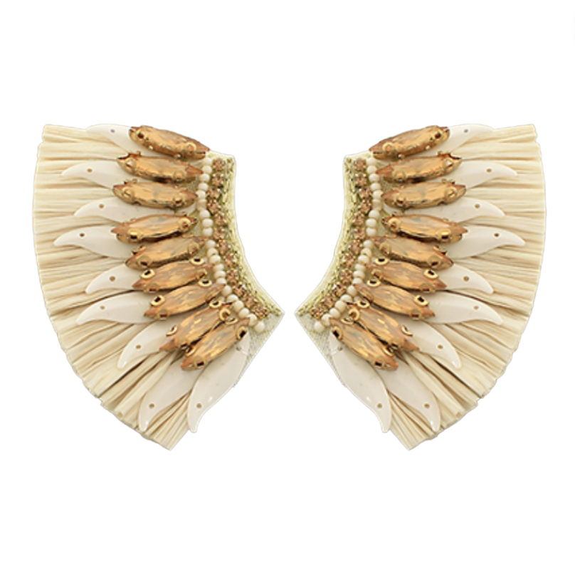 Raffia Wing Earrings