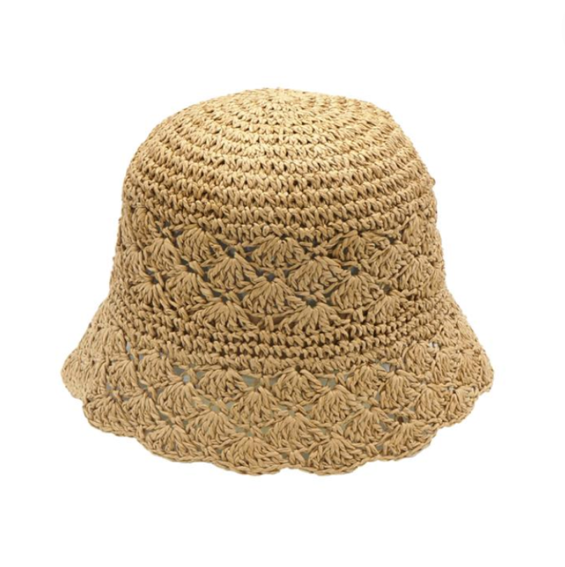 Handmade Crochet Foldable Straw Hat