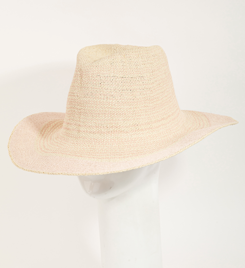 Straw Knit Stripe Sun Hat