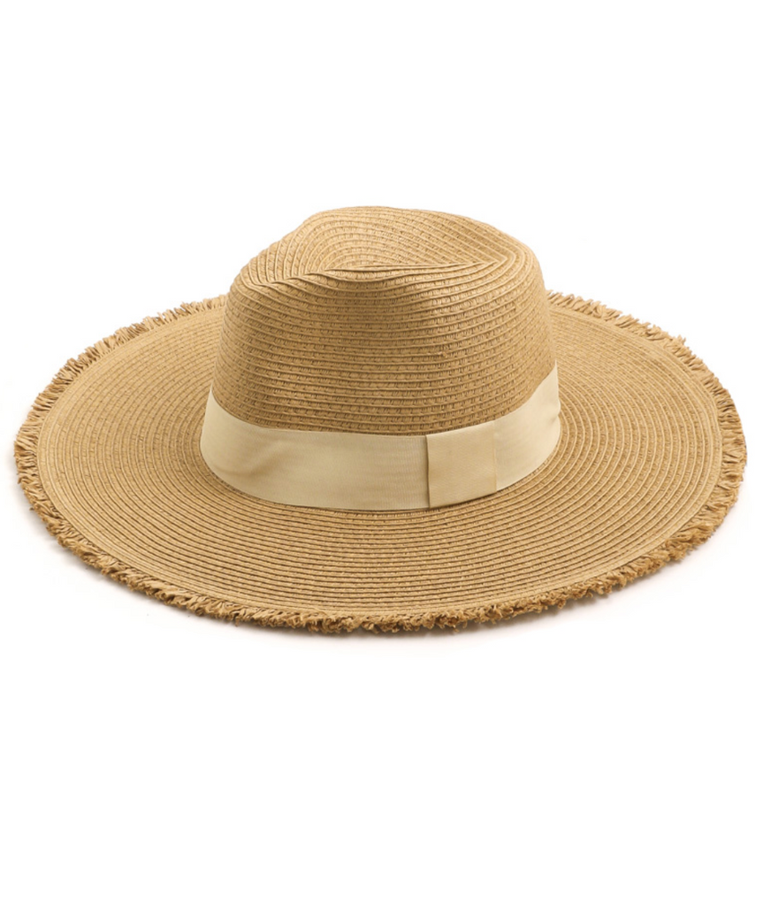 Straw Weave Floppy Brim Sun Hat