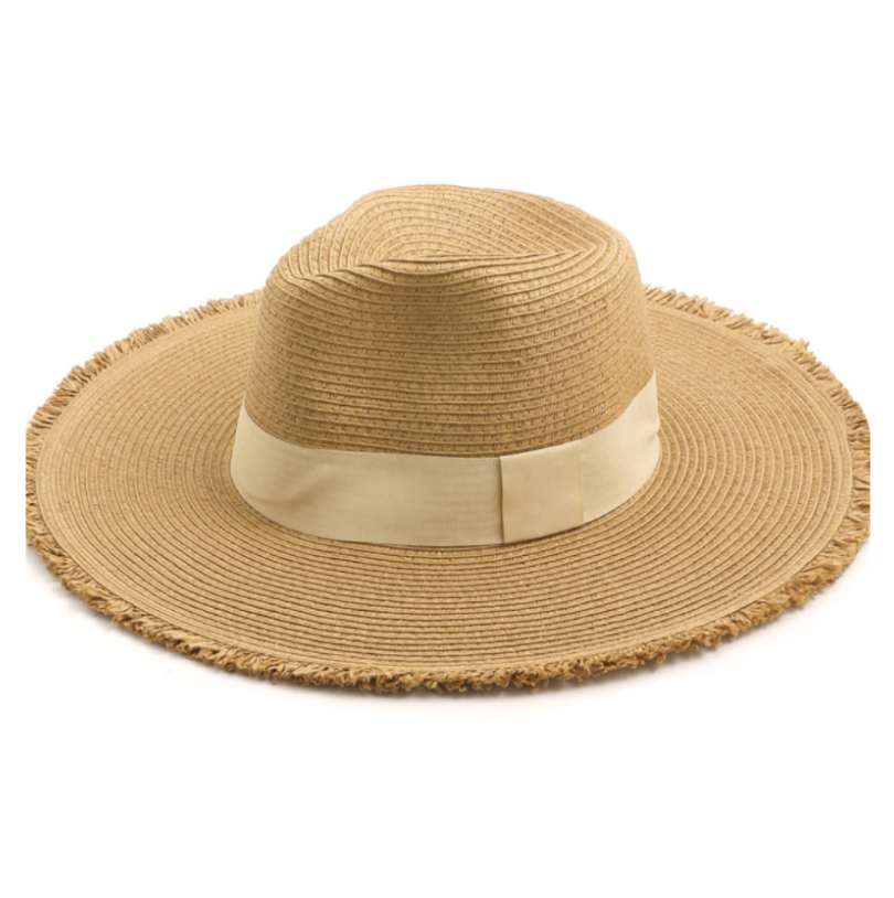 Straw Weave Floppy Brim Sun Hat